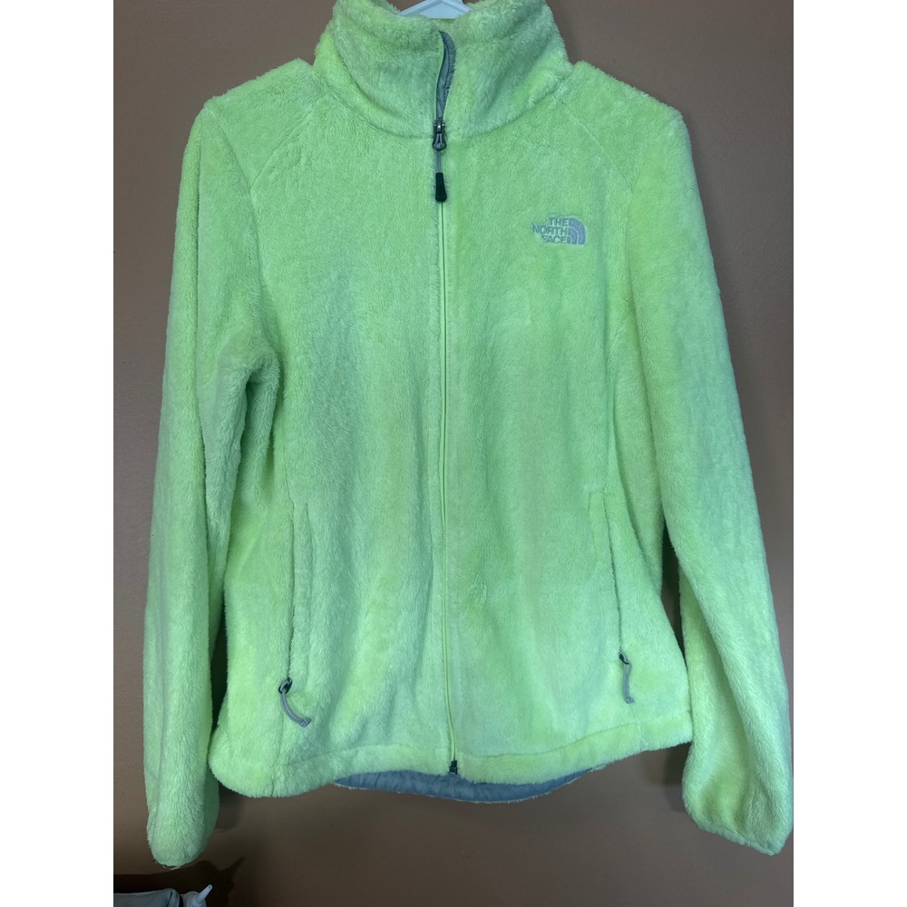 The North Face Osito 2 Fleece Jacket Lime Green Full Zip Womens Medium